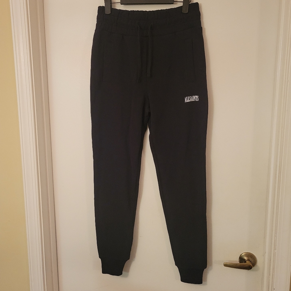 AllSaints Black Ryder Sweatpants, Size M